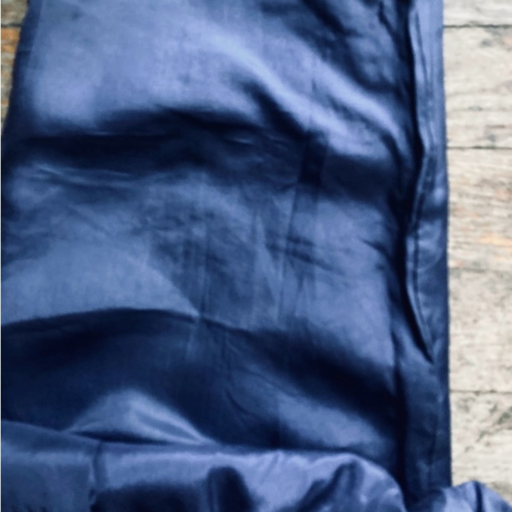 Elizabeth & James Rayon/SILK Blend Navy & Gold Metallic Cropped Pants S - Picture 14 of 15